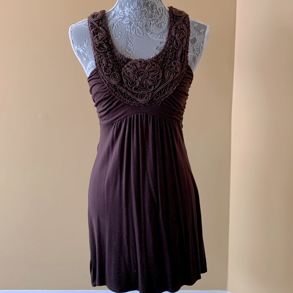 BROWN SUMMER RACERBACK DRESS